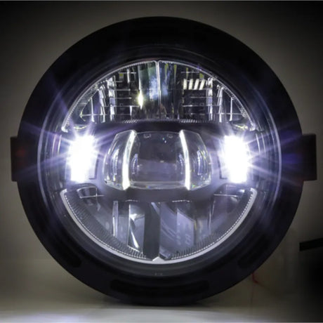 LED-Scheinwerfer 5 3/4 Zoll Highsider Pro Frame-R2 Typ 10, Mattschwarz, Seitlich