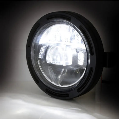 LED-Scheinwerfer 5 3/4 Zoll Highsider Pro Frame-R2 Typ 10, Mattschwarz, Seitlich
