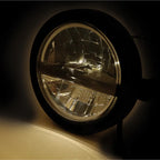 LED-Scheinwerfer 5 3/4 Zoll Highsider Pro Frame-R2 Typ 5, Mattschwarz, Seitlich