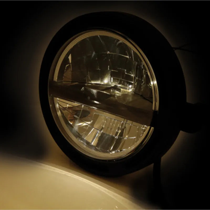 LED-Scheinwerfer 5 3/4 Zoll Highsider Pro Frame-R2 Typ 5, Mattschwarz, Seitlich