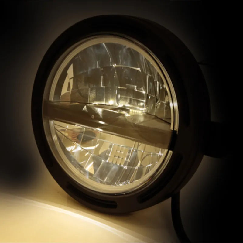 LED-Scheinwerfer 5 3/4 Zoll Highsider Pro Frame-R2 Typ 5, Mattschwarz, Seitlich