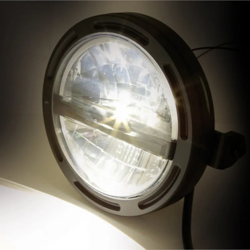 LED-Scheinwerfer 5 3/4 Zoll Highsider Pro Frame-R2 Typ 5, Mattschwarz, Seitlich