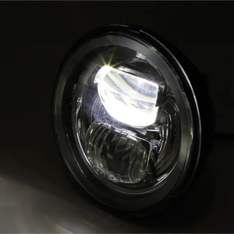 LED-Scheinwerfer 5 3/4 Zoll Highsider Pro Frame-R2 Typ 7, Mattschwarz, Seitlich