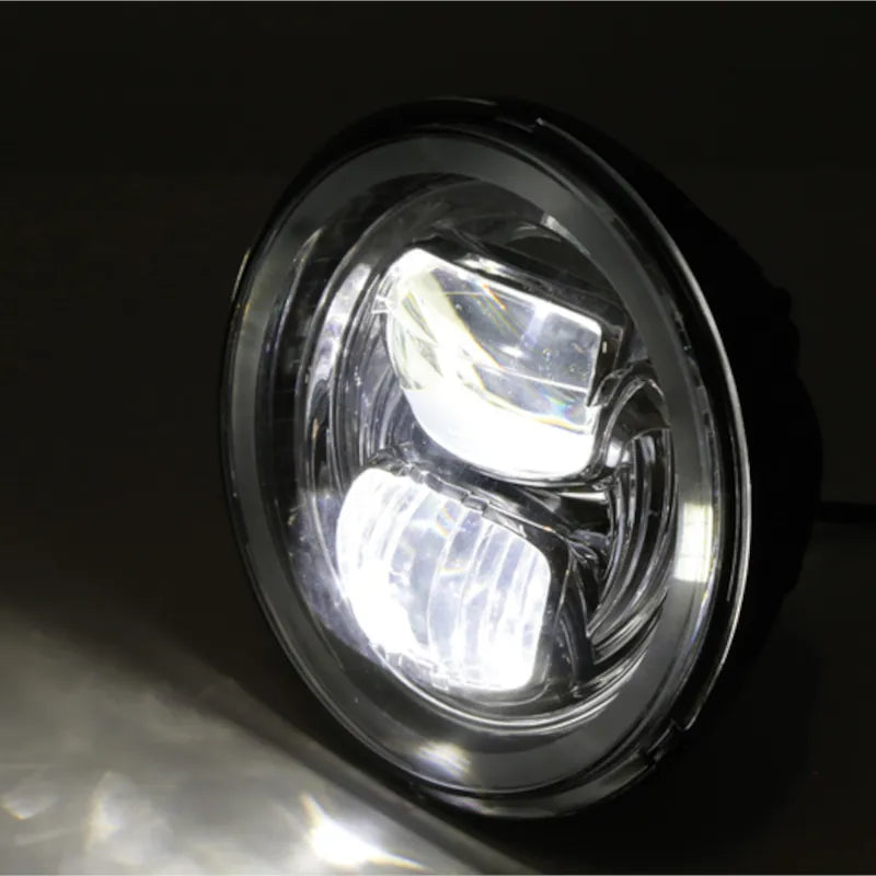 LED-Scheinwerfer 5 3/4 Zoll Highsider Pro Frame-R2 Typ 7, Mattschwarz, Seitlich