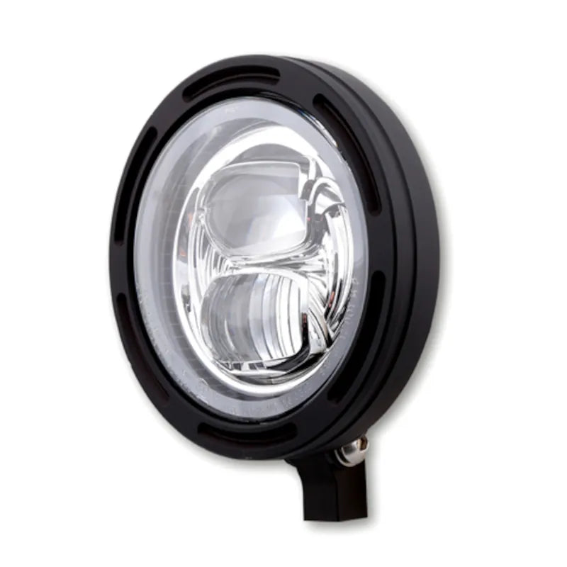 LED-Scheinwerfer 5 3/4 Zoll Highsider Pro Frame-R2 Typ 7, Mattschwarz, Unten