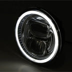 LED-Scheinwerfer 5 3/4 Zoll Highsider Pro Frame-R2 Typ 7, Mattschwarz, Unten