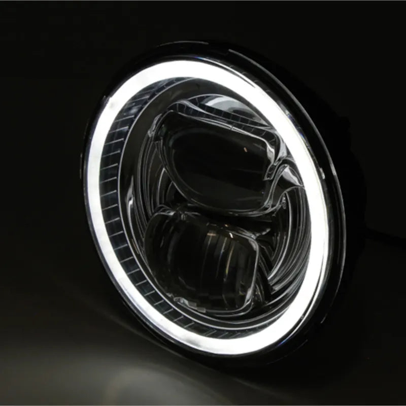 LED-Scheinwerfer 5 3/4 Zoll Highsider Pro Frame-R2 Typ 7, Mattschwarz, Unten