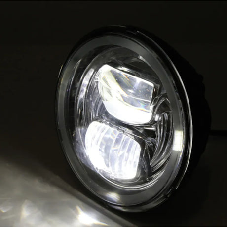 LED-Scheinwerfer 5 3/4 Zoll Highsider Pro Frame-R2 Typ 7, Mattschwarz, Unten