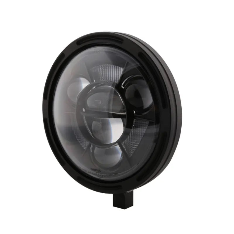 LED-Scheinwerfer 7 Zoll Highsider Pro Frame-R1 Typ 11, Mattschwarz, Unten