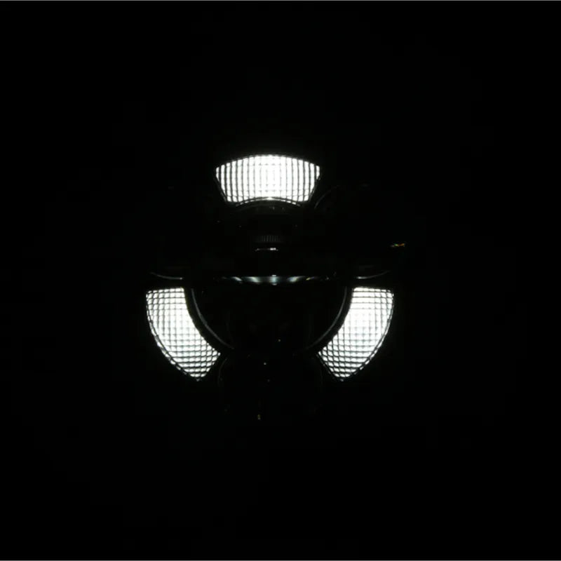 LED-Scheinwerfer 7 Zoll Highsider Pro Frame-R1 Typ 11, Mattschwarz, Unten