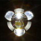 LED-Scheinwerfer 7 Zoll Highsider Pro Frame-R1 Typ 11, Mattschwarz, Unten