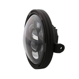 LED-Scheinwerfer 7 Zoll Highsider Pro Frame-R1 Typ 11, Mattschwarz, Seitlich
