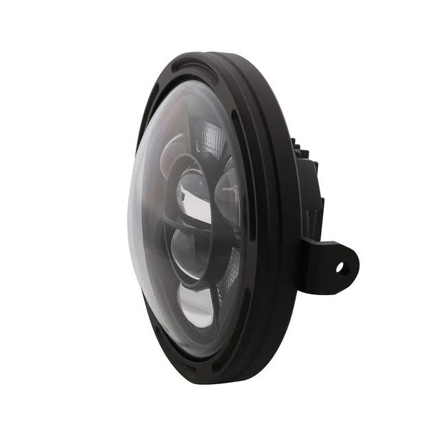 LED-Scheinwerfer 7 Zoll Highsider Pro Frame-R1 Typ 11, Mattschwarz, Seitlich