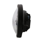 LED-Scheinwerfer 7 Zoll Highsider Pro Frame-R1 Typ 11, Mattschwarz, Seitlich
