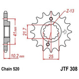 Kettenkit Stahl EK-Chain 520 SRX2 110/15/46 – Honda NX 650 Dominator 1996-1999