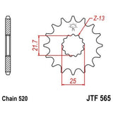Kettenkit Stahl EK-Chain 520 SRX2 124/15/46 – CF Moto 700 CL-X 2020-2025