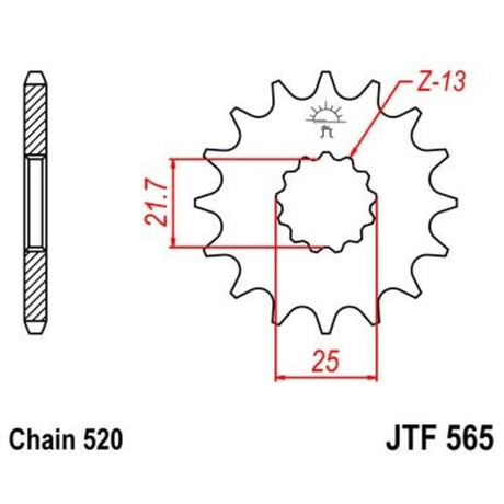 Kettenkit Stahl EK-Chain 520 SRX2 124/15/46 – CF Moto 700 CL-X 2020-2025