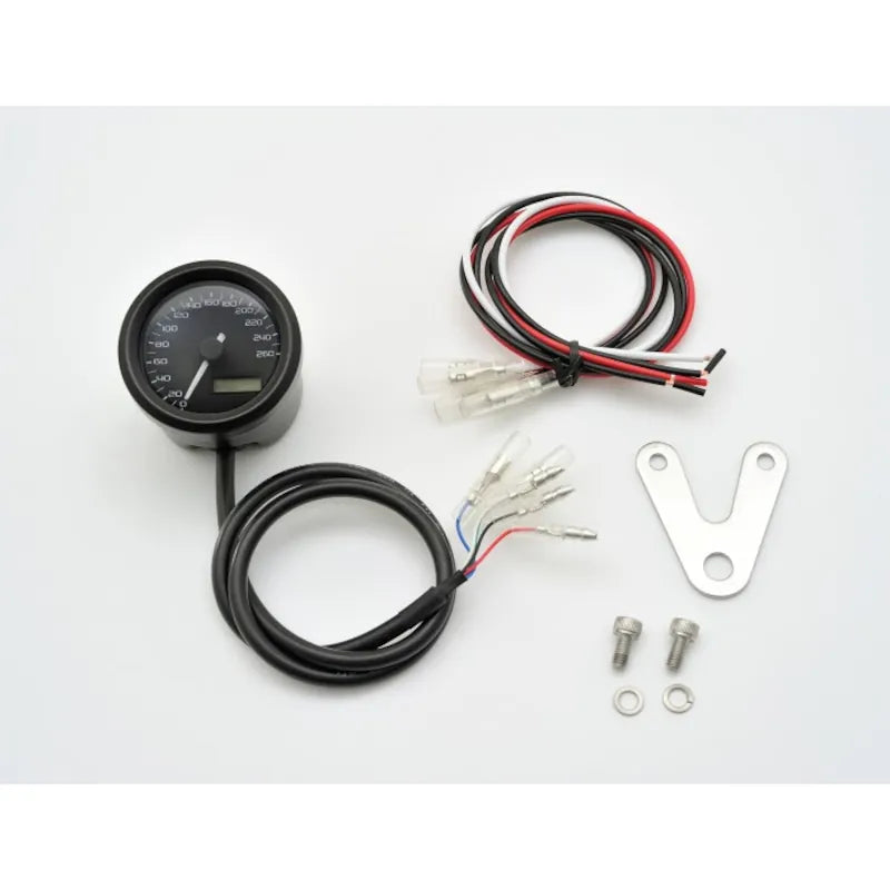 Tachometer Daytona Velona schwarz, Ø 48 mm, bis 260 km/h, 3-farbig, E-geprüft