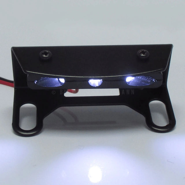 LED Kennzeichenbeleuchtung Set Progress Line Trio Typ 2, Schwarz, E-geprüft