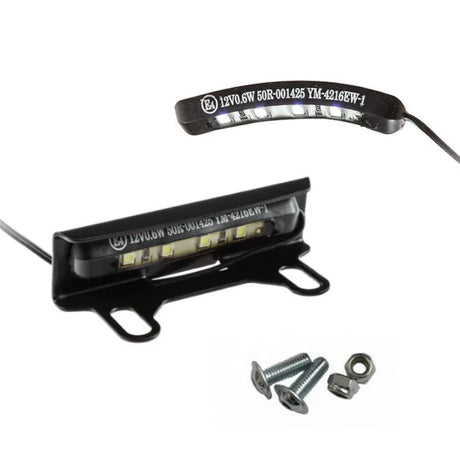 LED Kennzeichenbeleuchtung Set Progress Line Flex mit Halter, Schwarz, E-geprüft