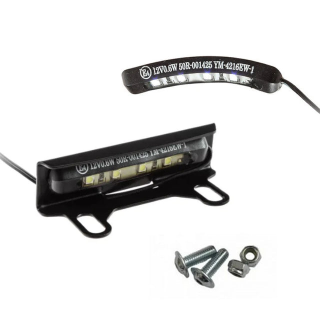 LED Kennzeichenbeleuchtung Set Progress Line Flex mit Halter, Schwarz, E-geprüft