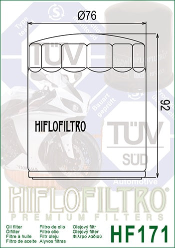 Ölfilter HIFLOFILTRO HF171B Schwarz