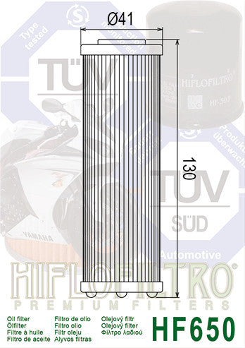Ölfilter HIFLOFILTRO HF650 für Husqvarna/für KTM