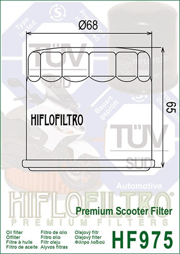 Ölfilter HIFLOFILTRO HF975 für Suzuki AN650 Burgman