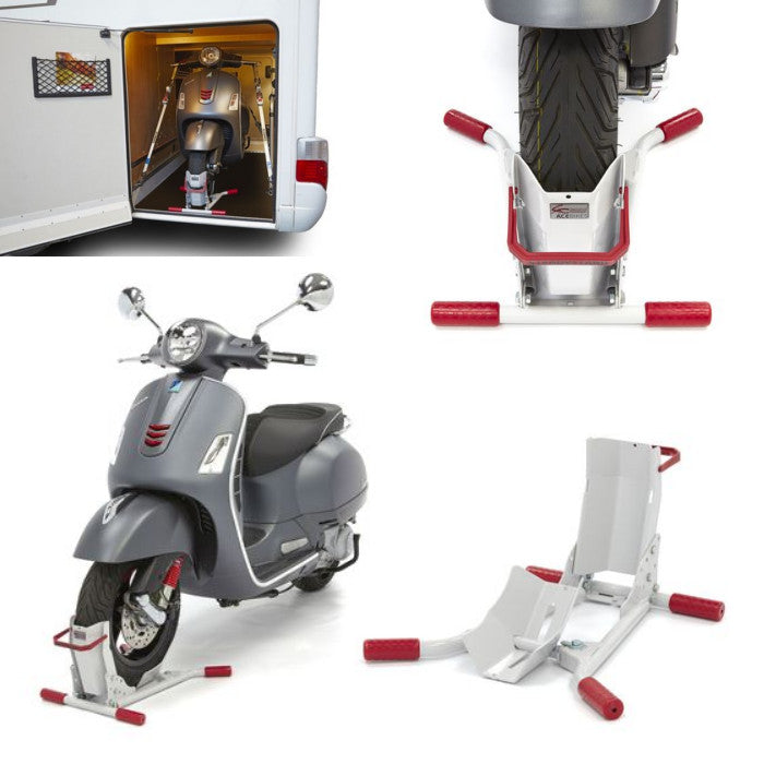 Motorradwippe ACEBIKES SteadyStand Scooter bis 13 Zoll grau