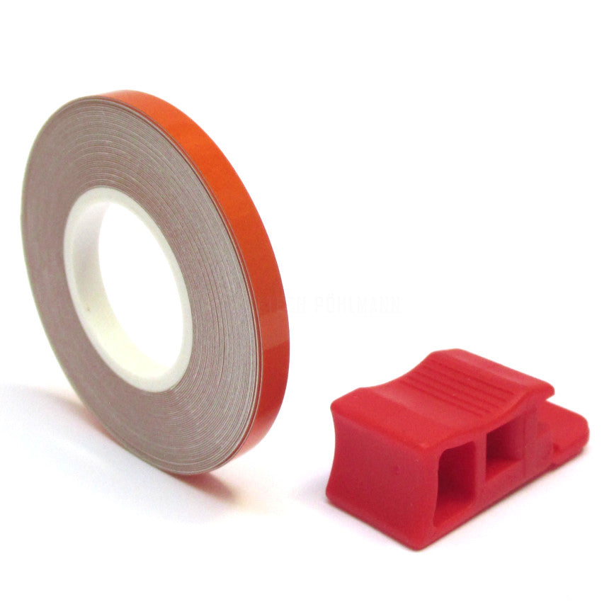 Felgenrandaufkleber Wheel Stripes orange, bis 18 Zoll