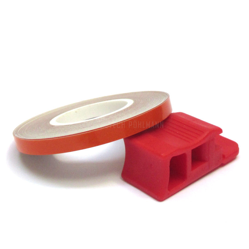 Felgenrandaufkleber Wheel Stripes orange, bis 18 Zoll