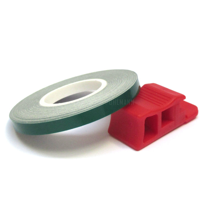 Felgenrandaufkleber Wheel Stripes Dunkelgrün, bis 18 Zoll