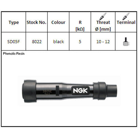 Zündkerzenstecker NGK SD05F (8022)