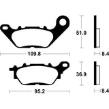 Bremsbeläge TECNIUM ME358 Organisch