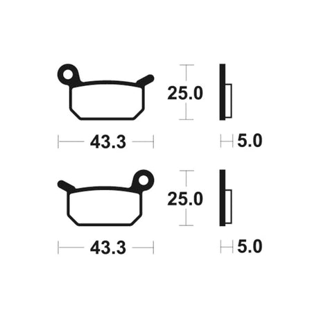 Bremsbeläge TECNIUM MO294 Sintermetall