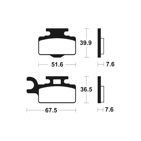 Bremsbeläge TECNIUM MOR252 Sintermetall