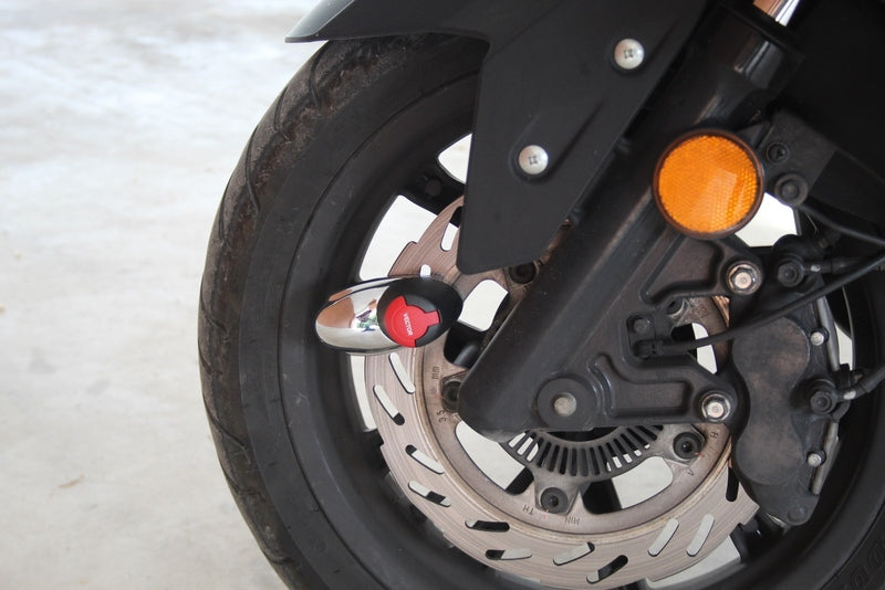 Mini Bremsscheibenschloss VECTOR Chrom Ø 6 mm mit Etui