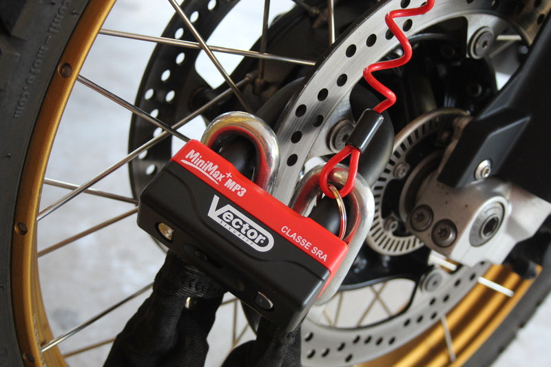 Bremsscheibenschloss VECTOR Minimax+ MP3 für 3-Räder Scooter