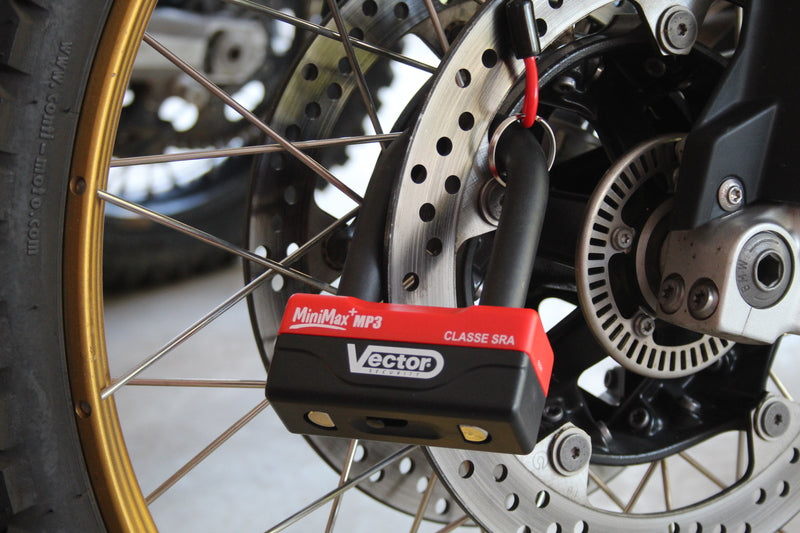 Bremsscheibenschloss VECTOR Minimax+ MP3 für 3-Räder Scooter