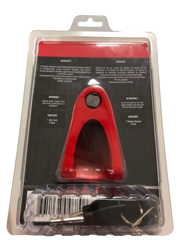 Bremsscheibenschloss VECTOR Max Armour Rot Ø 14 mm