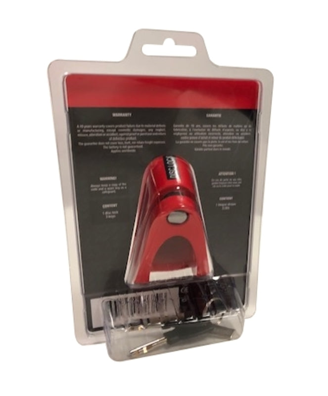 Bremsscheibenschloss VECTOR Max Armour Rot Ø 14 mm