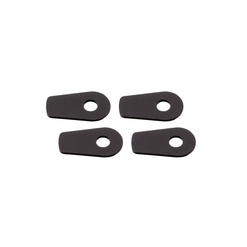 Blinker Montageplatten Highsider Smart schwarz, Alu, 39,5x22 mm, Ø 8 mm