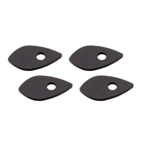 Blinker Montageplatten Highsider Smart schwarz, Alu, 51x28 mm, Ø 8 mm, für Honda