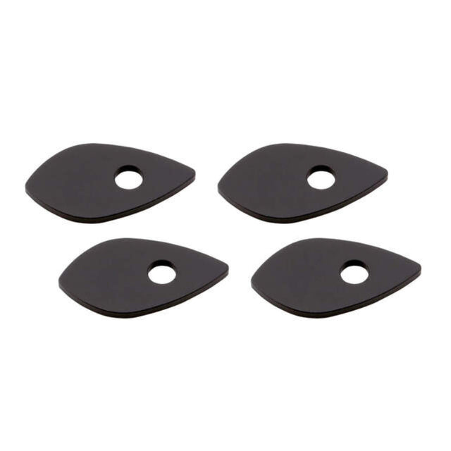 Blinker Montageplatten Highsider Smart schwarz, Alu, 51x28 mm, Ø 8 mm, für Honda