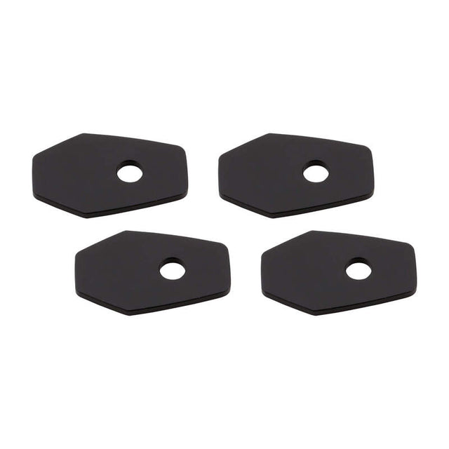 Blinker Montageplatten Highsider Smart schwarz, Alu, 51x33 mm, Ø 8 mm, für Suzuki