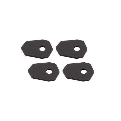 Blinker Montageplatten Highsider Smart schwarz, Alu, 43x31 mm, Ø 8 mm, Suzuki