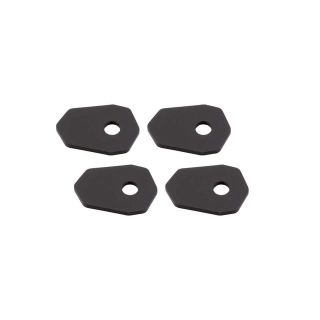Blinker Montageplatten Highsider Smart schwarz, Alu, 43x31 mm, Ø 8 mm, Suzuki