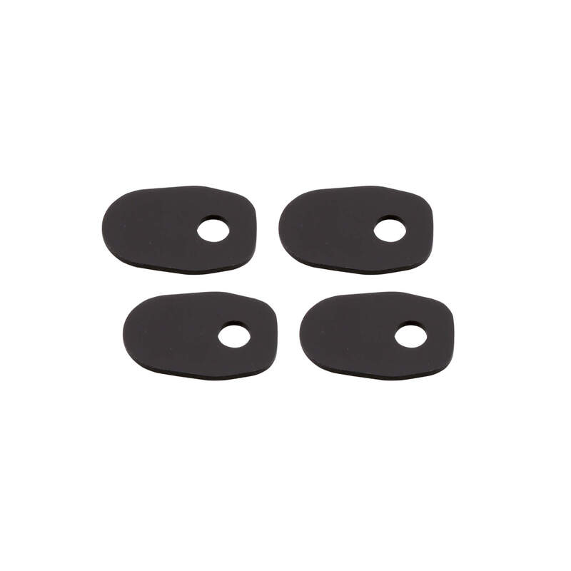 Blinker Montageplatten Highsider Smart schwarz, Alu, 41x28 mm, Ø 8 mm, für Suzuki