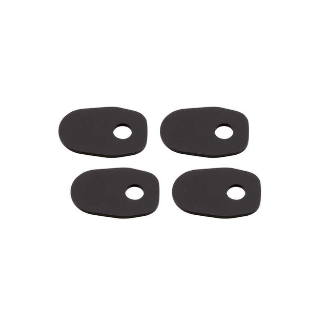 Blinker Montageplatten Highsider Smart schwarz, Alu, 41x28 mm, Ø 8 mm, für Suzuki