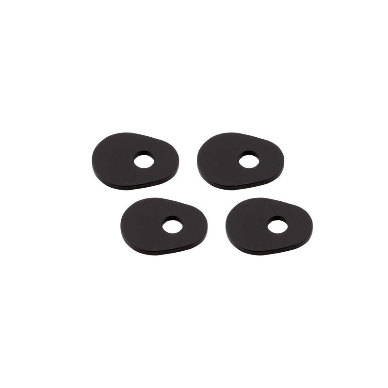 Blinker Montageplatten Highsider Smart schwarz, Alu, 36x28 mm, Ø 8 mm, Triumph